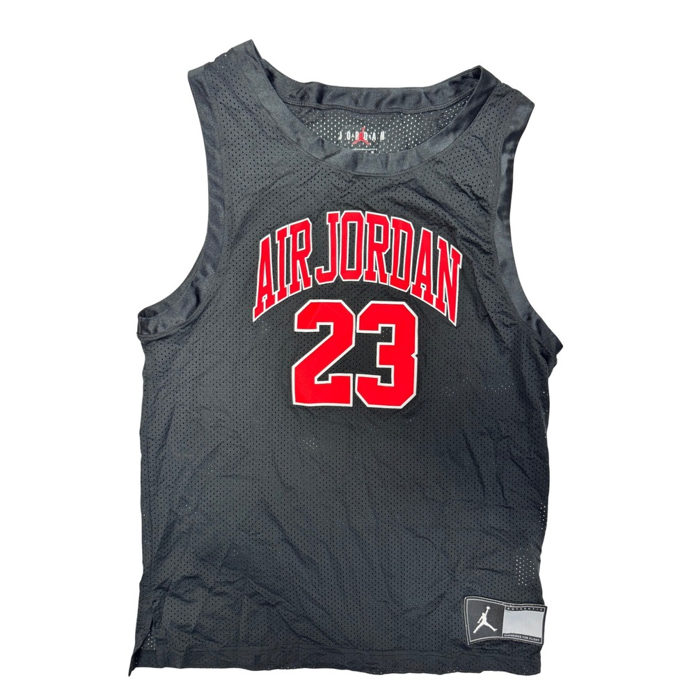 Jordan Brand Reversible Mesh Basketball Jersey Black Red Blue 23 Mens Medium